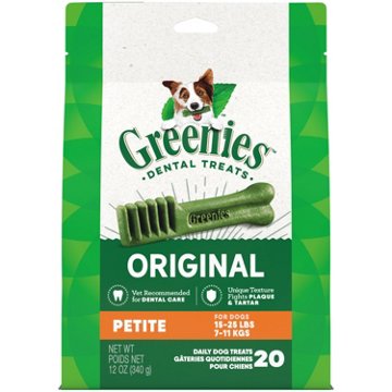 Greenies Original Petite Natural Dental Care Dog Treats, 20 ct