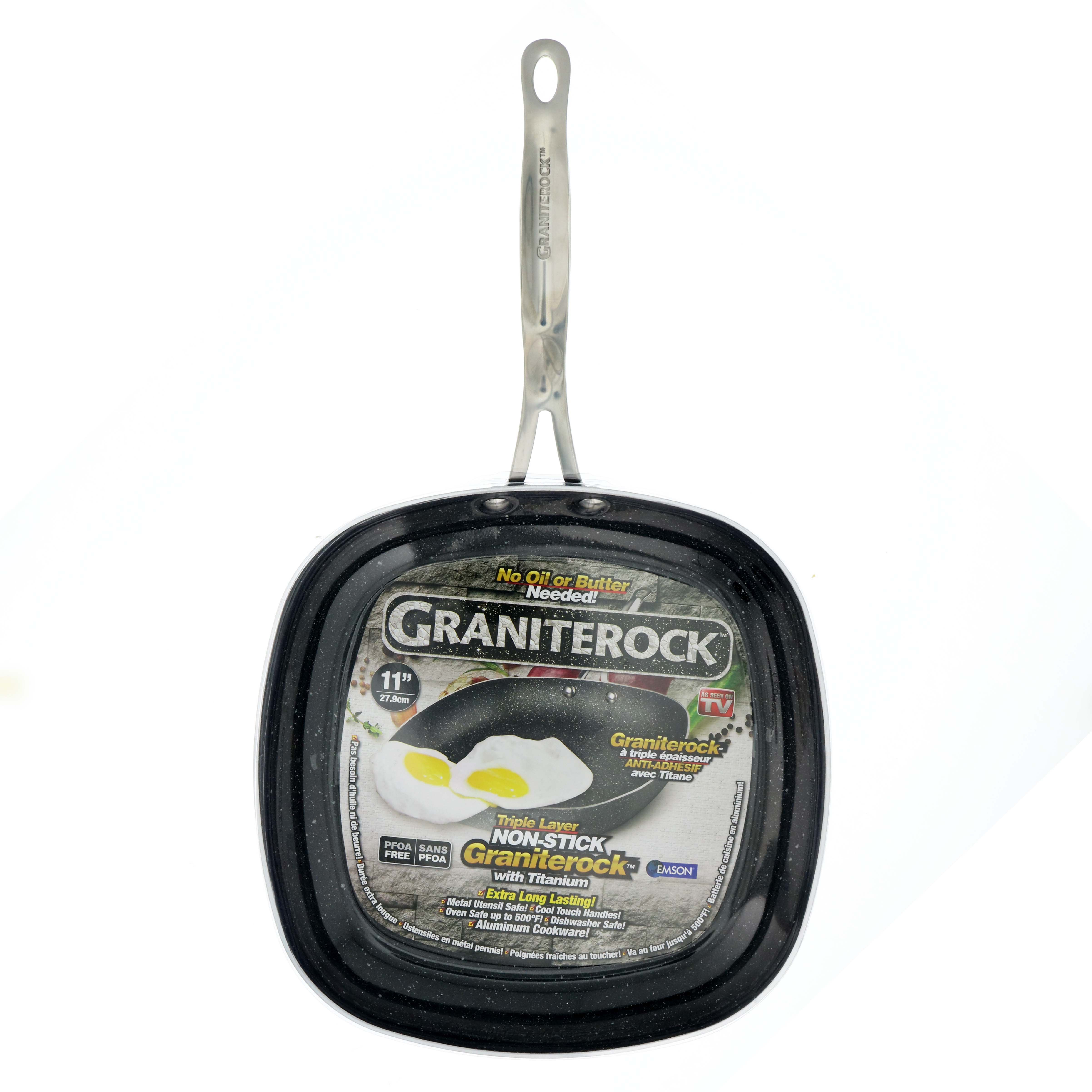 As Seen On TV Granite Rock Square Pan Shop Frying Pans & Griddles at