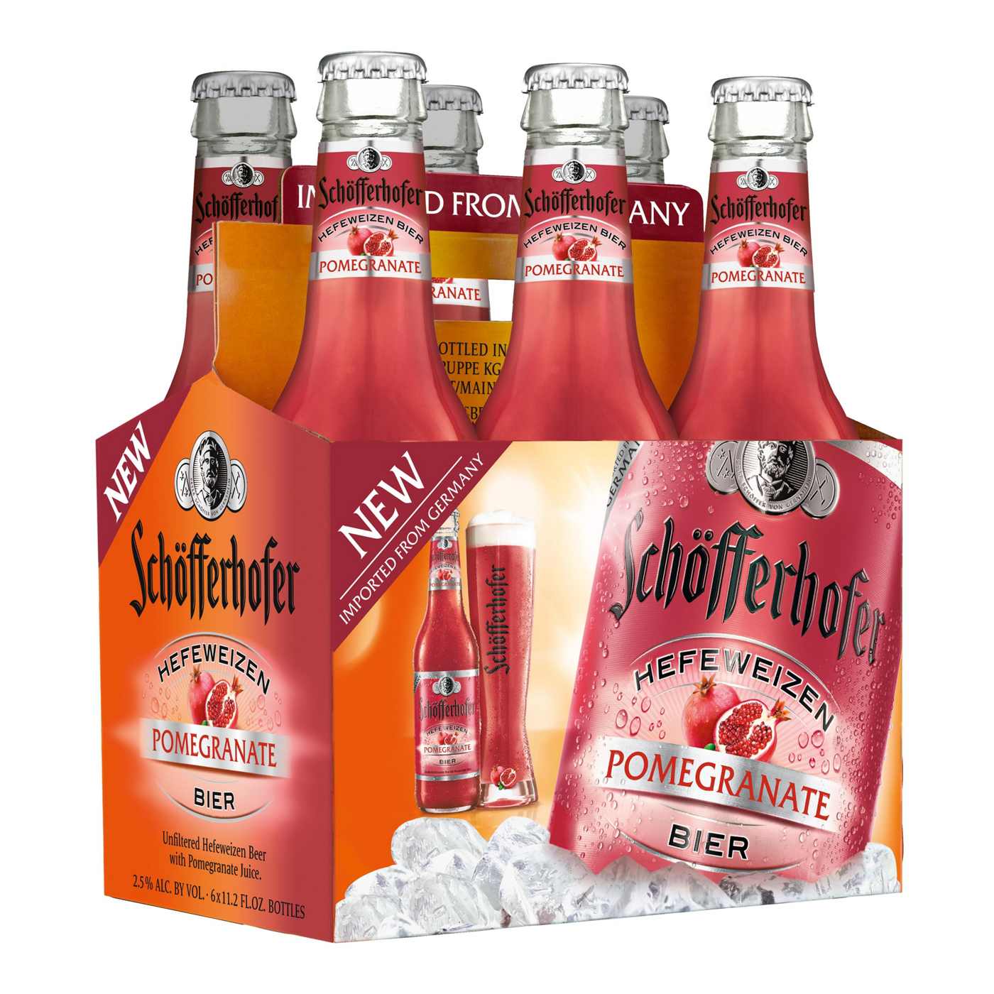 Schofferhofer Pomegranate Hefeweizen Beer 11.2 oz Bottles; image 1 of 3