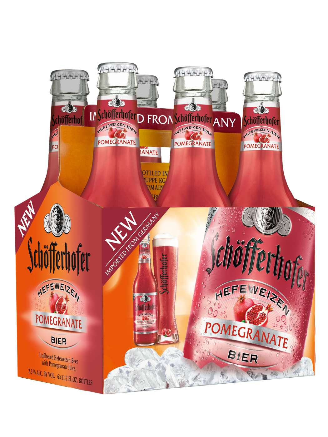 Schofferhofer Pomegranate Hefeweizen Beer 11.2 oz Bottles; image 3 of 3