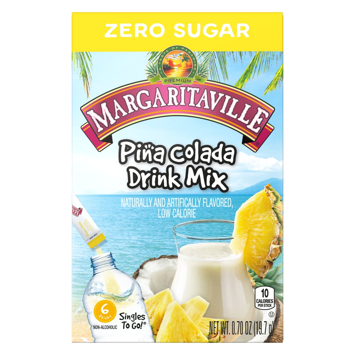 Margaritaville Pina Colada Sugar Free Singles To Go - Shop Mixes
