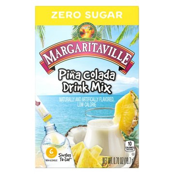 Margaritaville Singles-To-Go Sugar Free Drink Mix – Pina Colada, 6 ct
