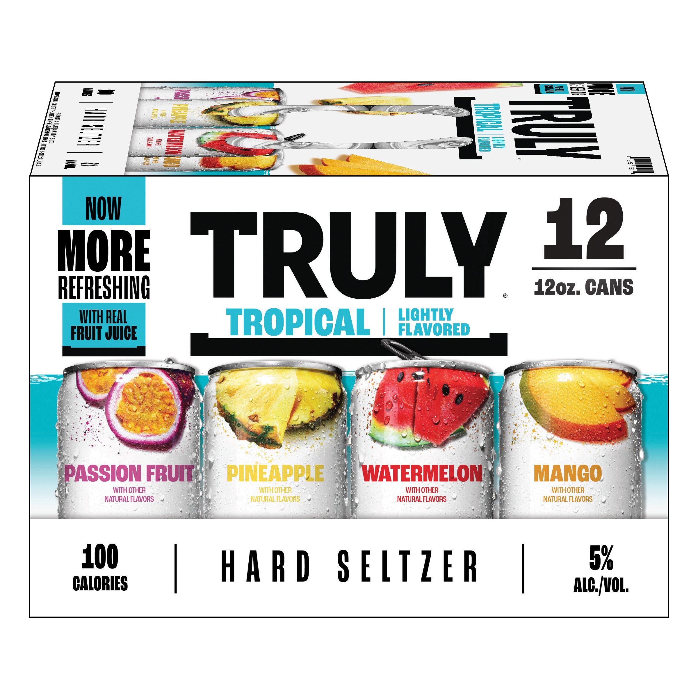 Truly Hard Seltzer Tropical Variety Pack 12 Pk Cans Shop Malt Beverages And Coolers At H E B