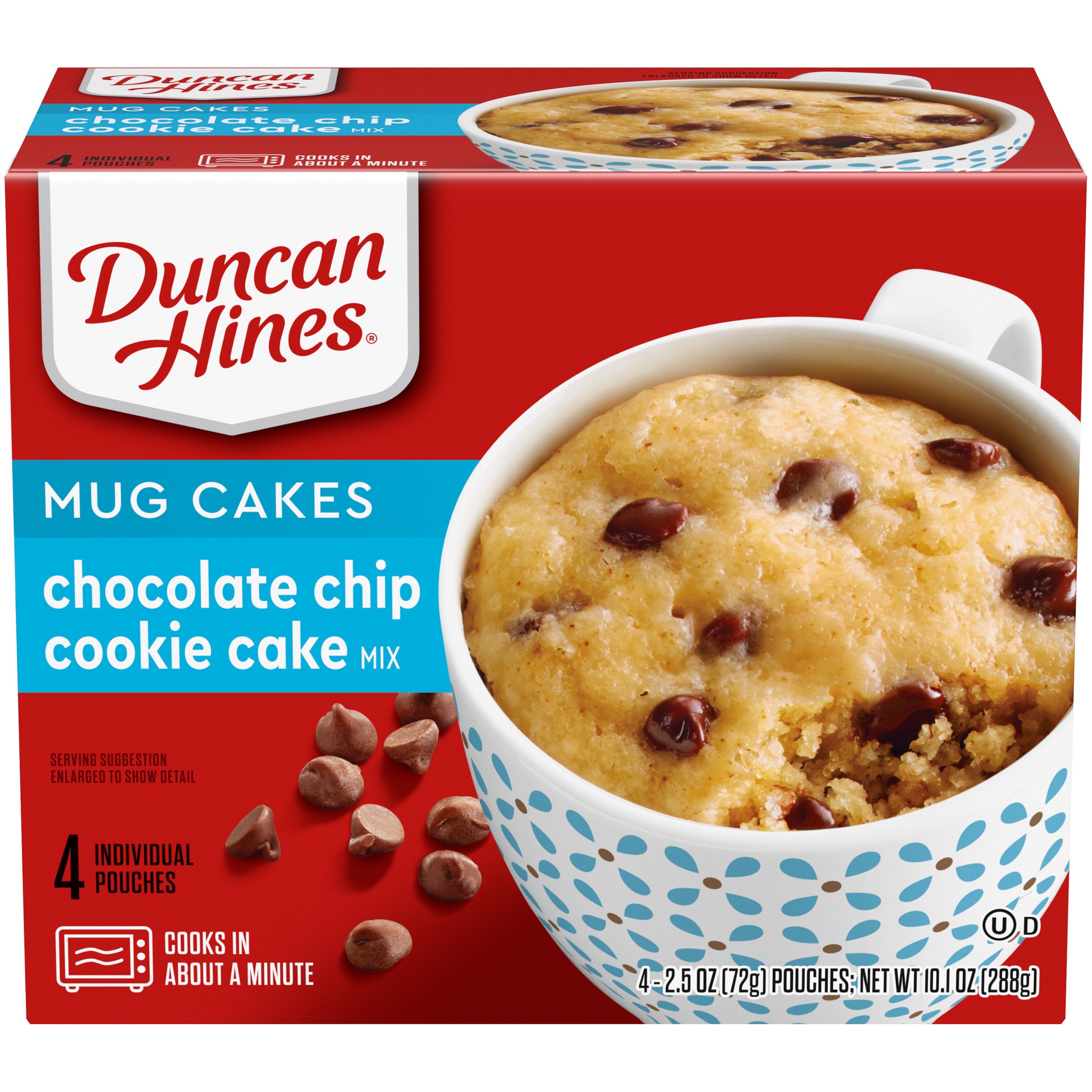 Duncan Hines Perfect Size For 1 Chocolate Chip Cookie Cake ...