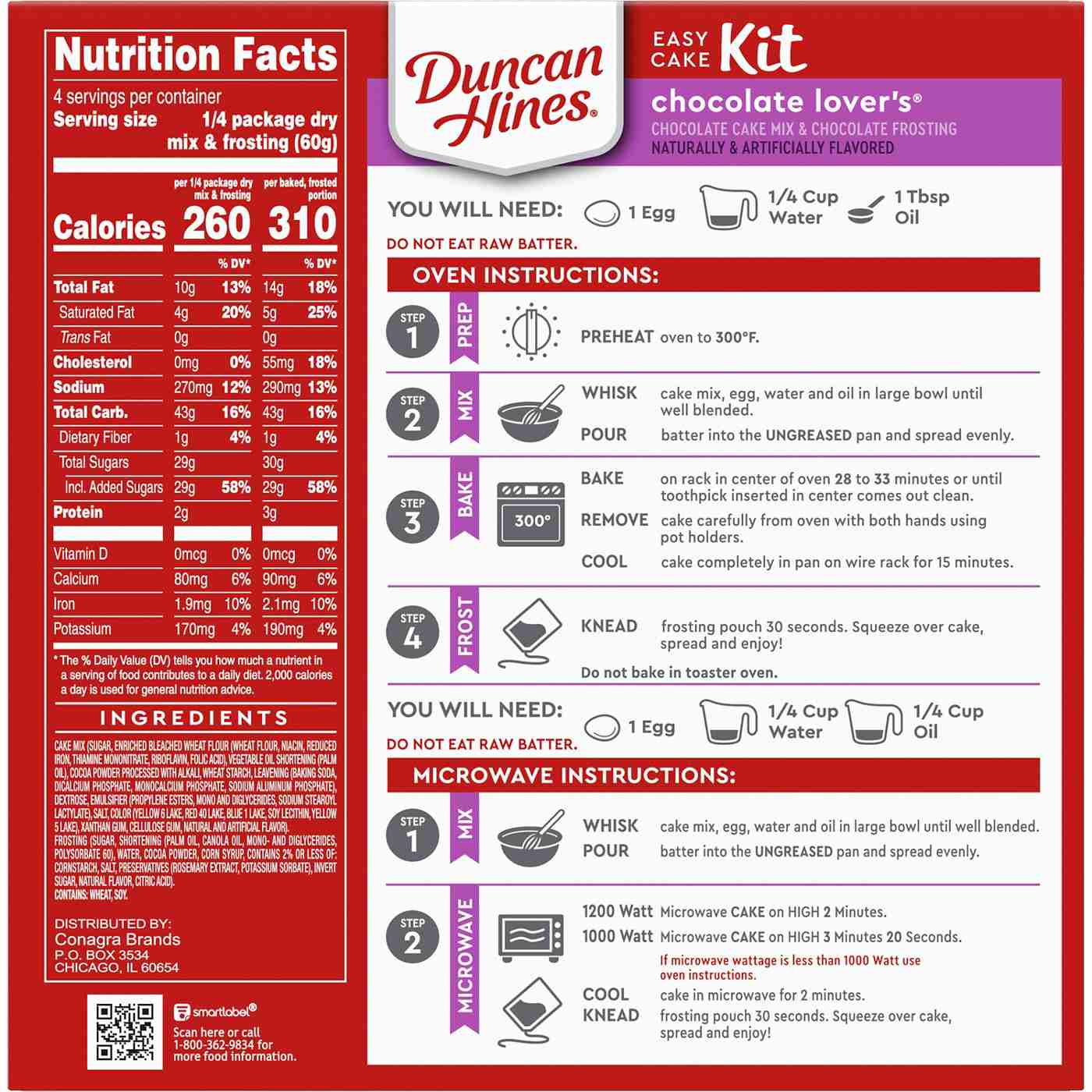 Duncan Hines Easy Cake Kit Chocolate Lover's Cake Mix; image 3 of 7