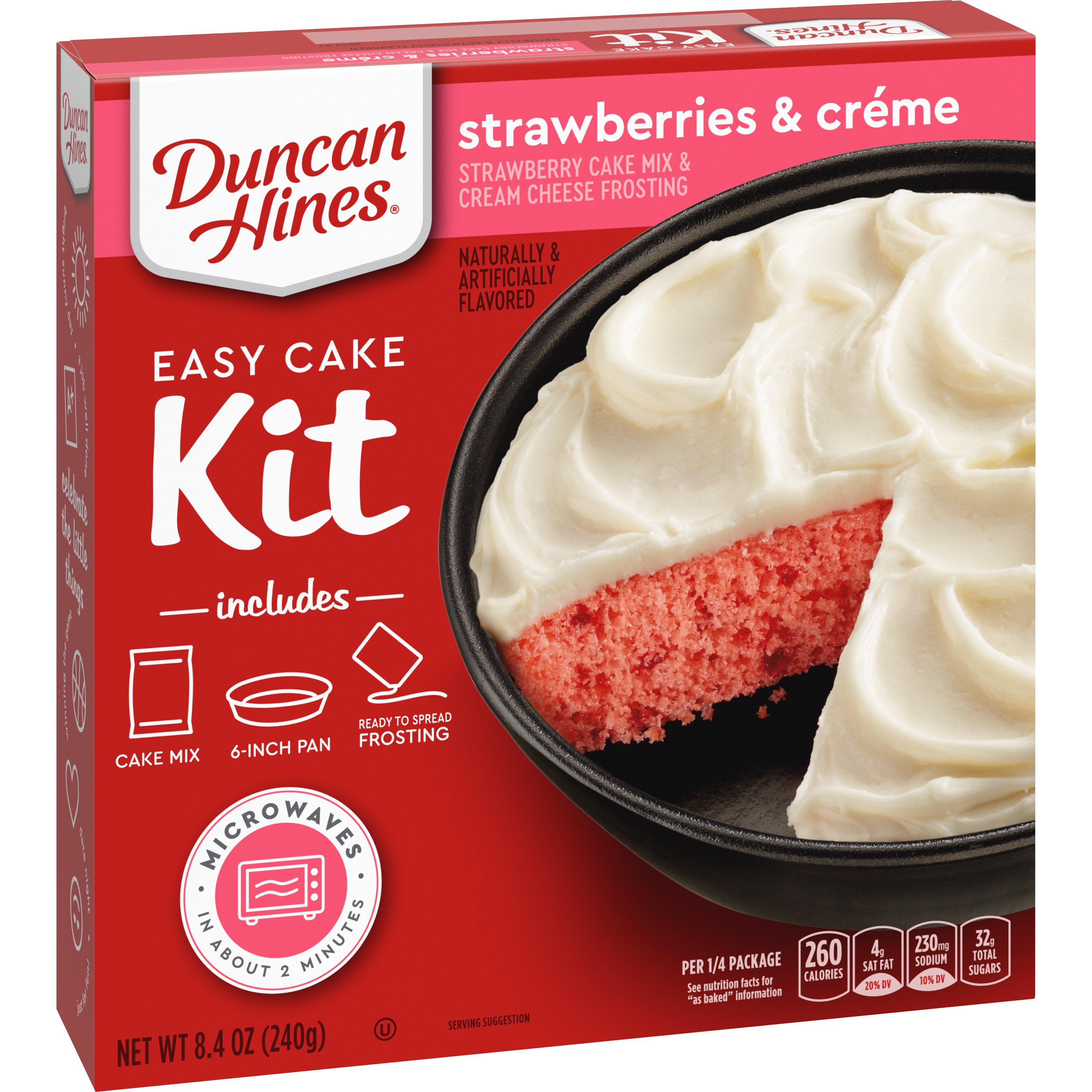 Duncan Hines Perfect Size Strawberry Creme Cake Mix Shop Baking Mixes At H E B