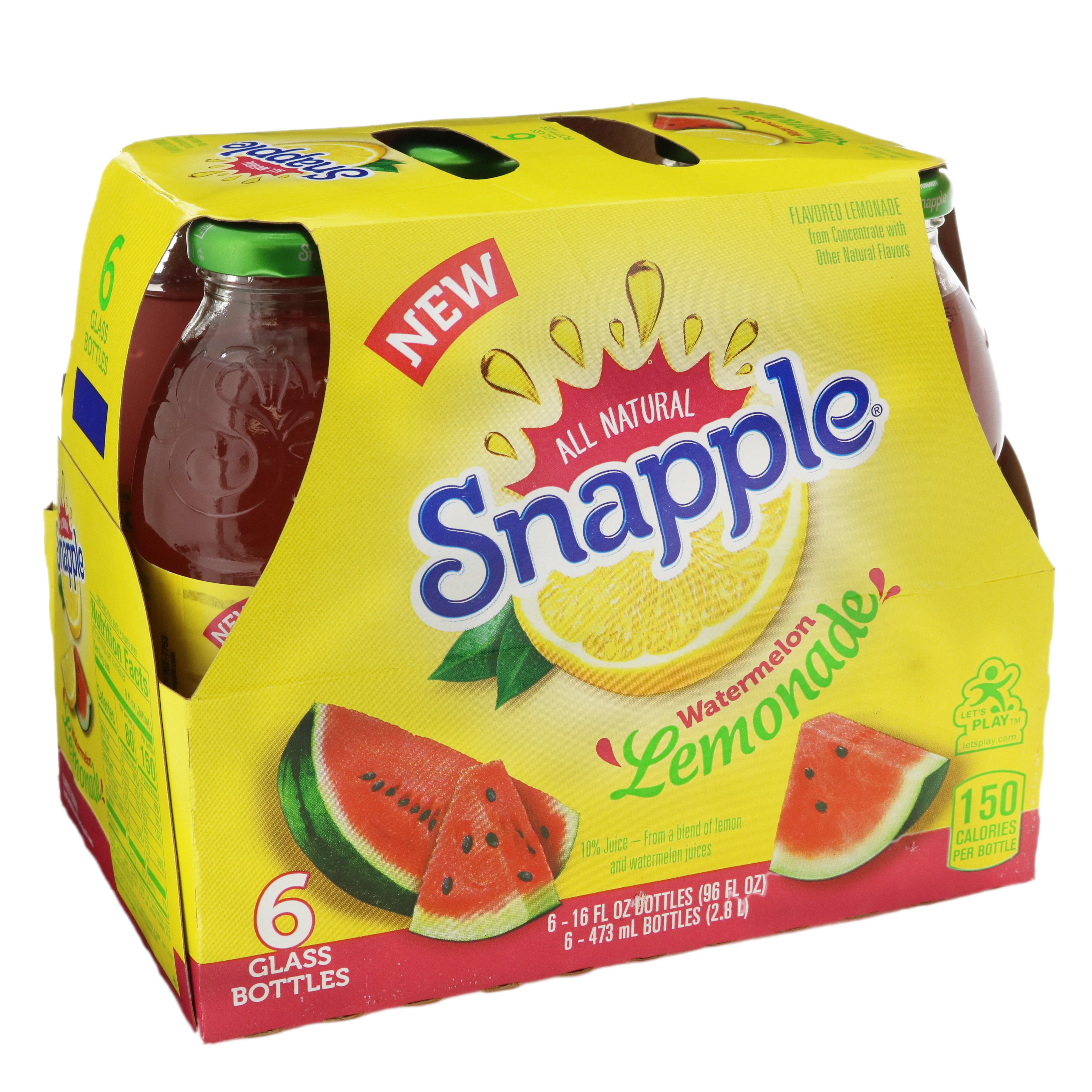 Snapple Watermelon Lemonade 16 oz Bottles Shop Juice at HEB