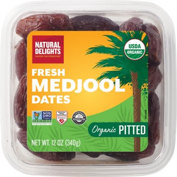 Natural Delights Fresh Organic Pitted Medjool Dates, 12 oz