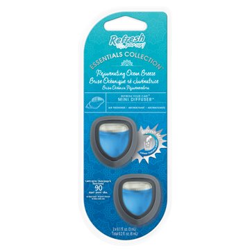 Refresh Your Car Essentials Collection Mini Diffusers - Rejuvenating Ocean Breeze, 2 pk