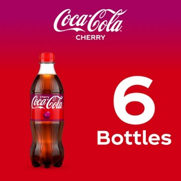 Coca-Cola Cherry Coke Soda Soft Drink 6 pk Bottles