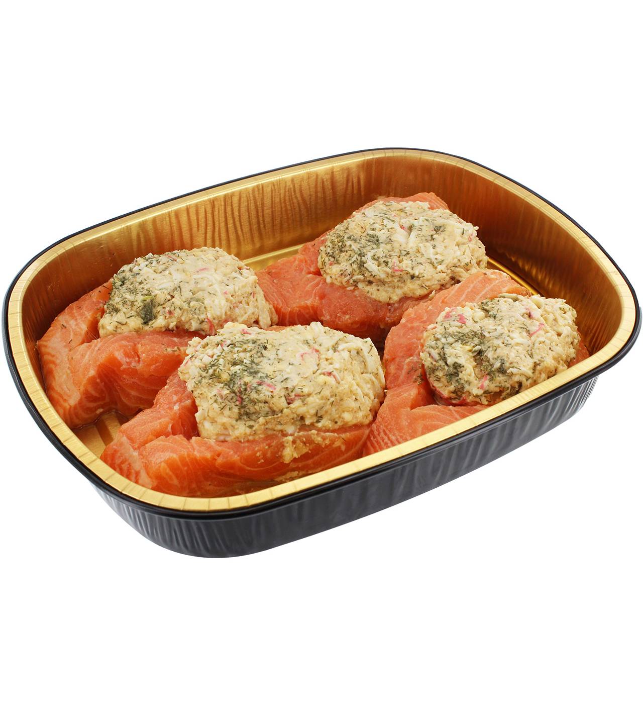 Meal Simple by H-E-B Crab-Stuffed Atlantic Salmon Fillets; image 1 of 2