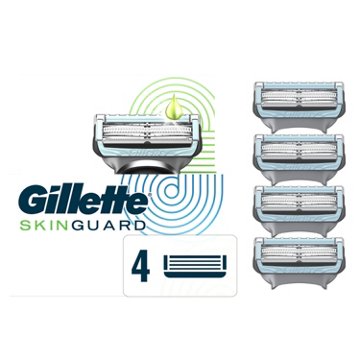 Gillette SkinGuard Men's Razor Blades, 4 Blade Refills