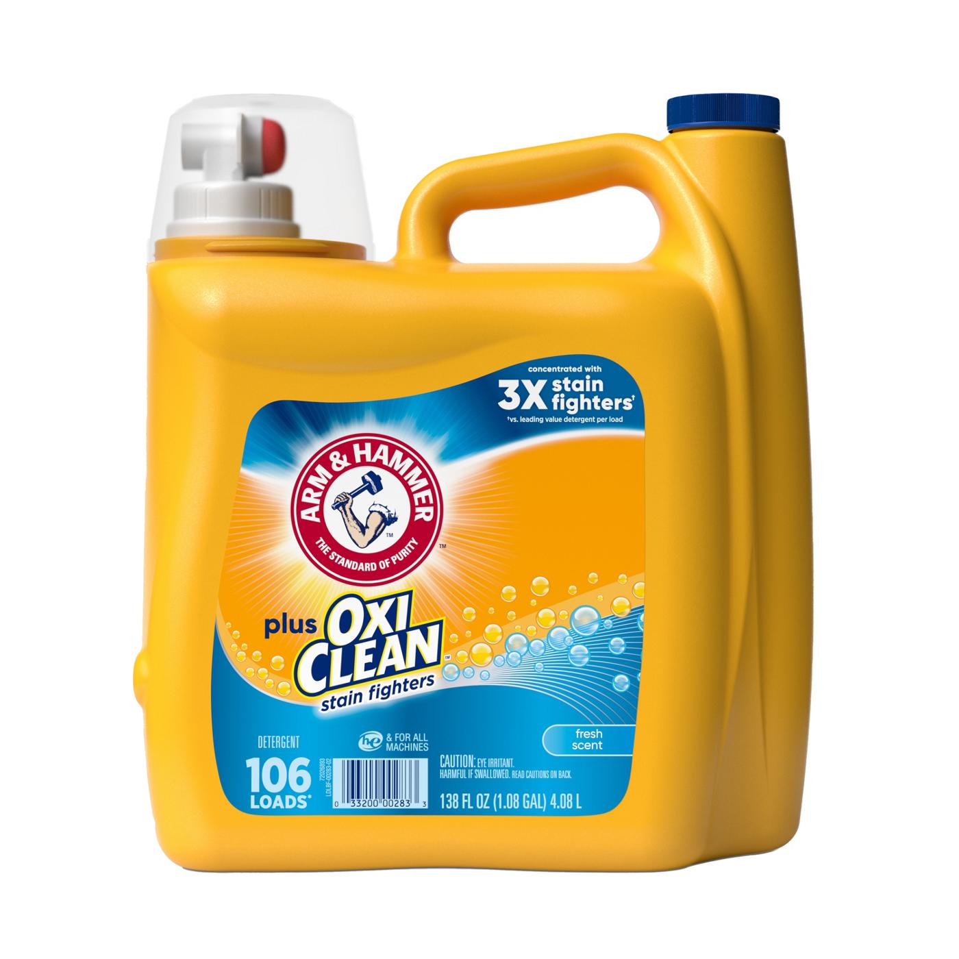 Arm & Hammer Plus OxiClean HE Liquid Laundry Detergent, 106 Loads - Fresh Scent; image 1 of 3