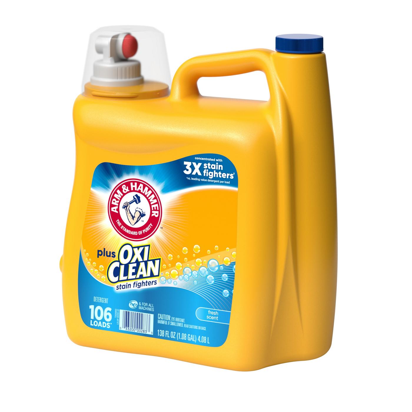 Arm & Hammer Plus OxiClean HE Liquid Laundry Detergent, 106 Loads - Fresh Scent; image 3 of 3