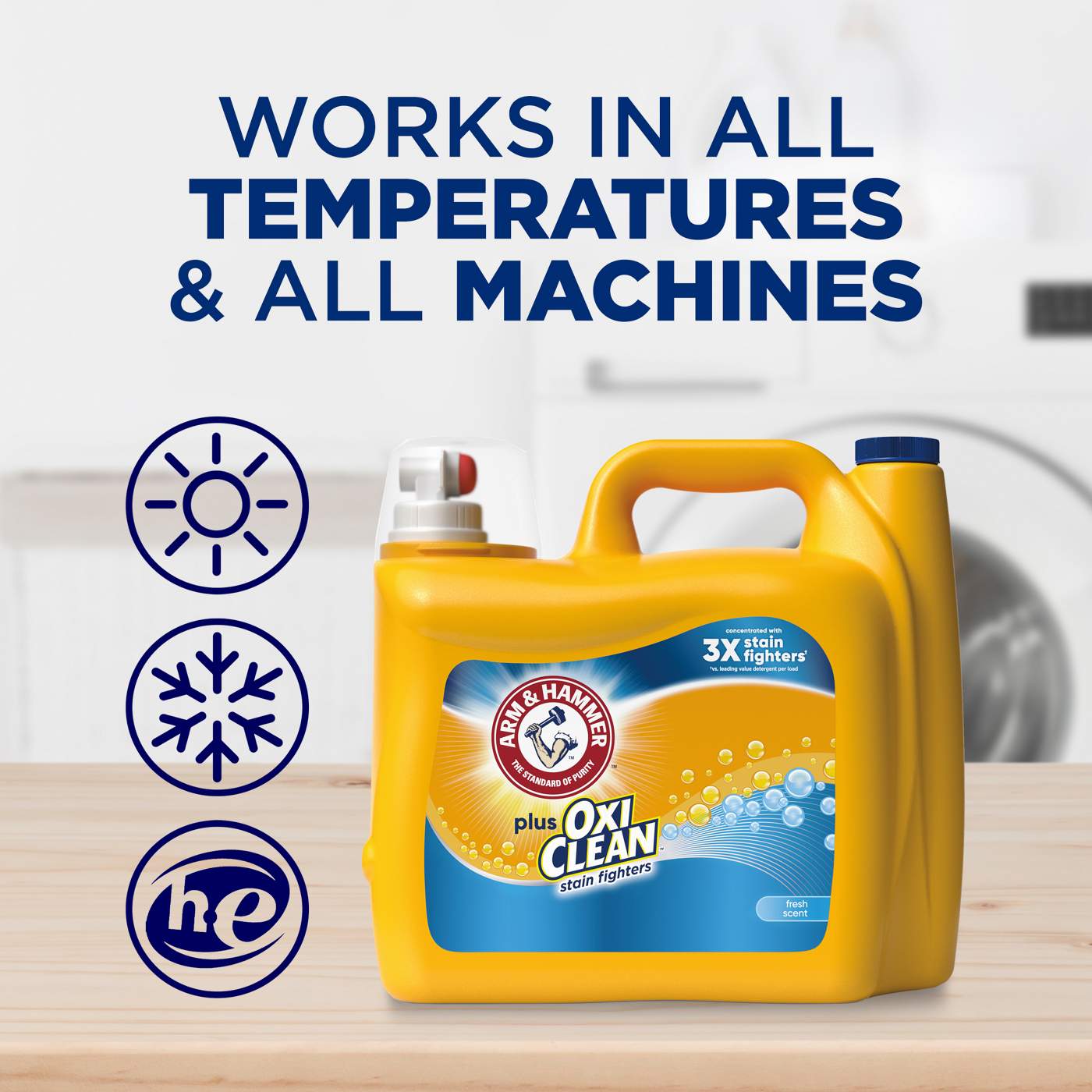 Arm & Hammer Plus OxiClean HE Liquid Laundry Detergent, 106 Loads - Fresh Scent; image 10 of 14