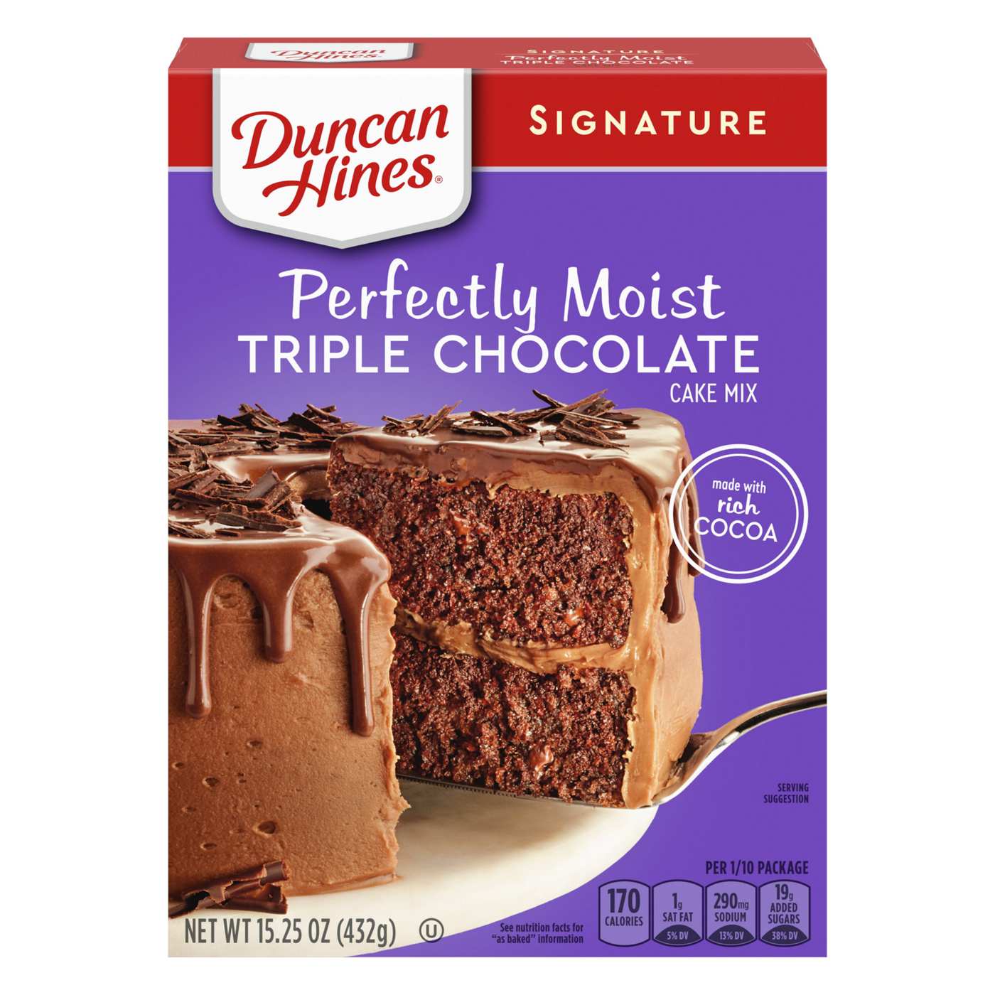 Duncan Hines Signature Perfectly Moist Triple Chocolate Cake Mix; image 1 of 3
