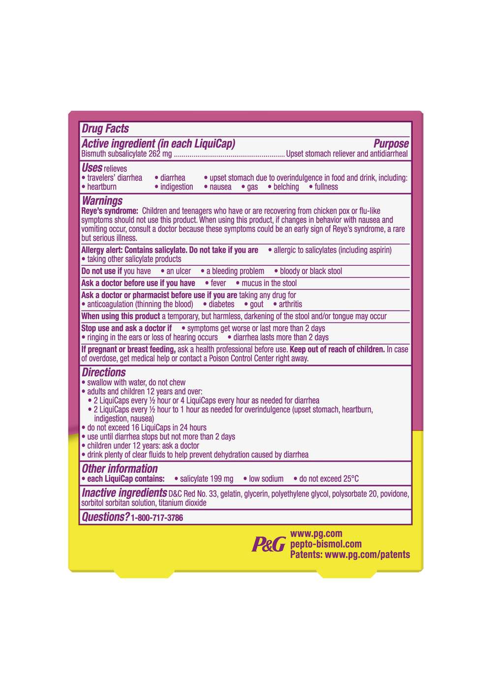 Pepto Bismol Multi-Symptom Liquicaps; image 7 of 9