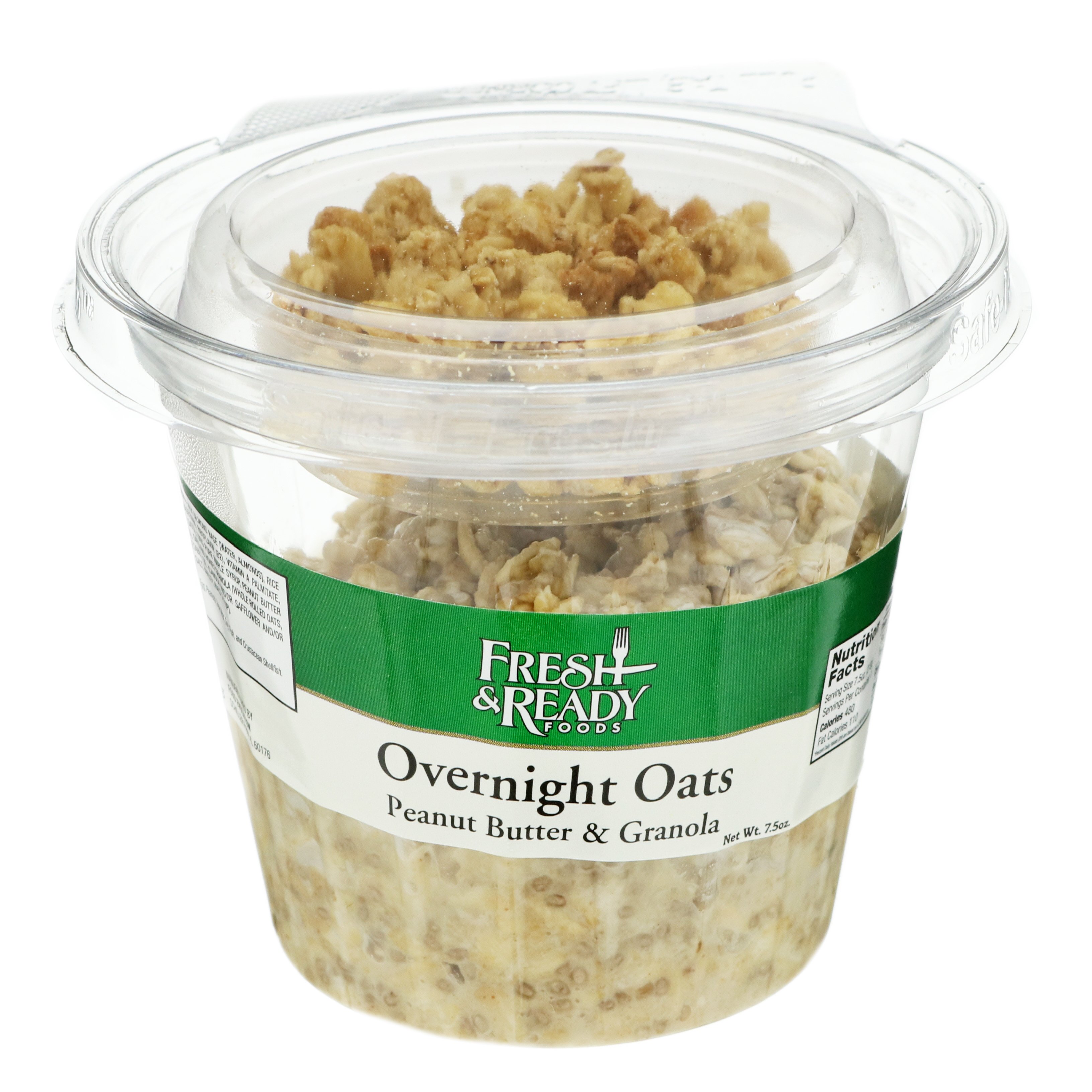 Fresh and Ready Overnight Oats Peanut Butter & Granola Shop Pudding & Gelatin at HEB