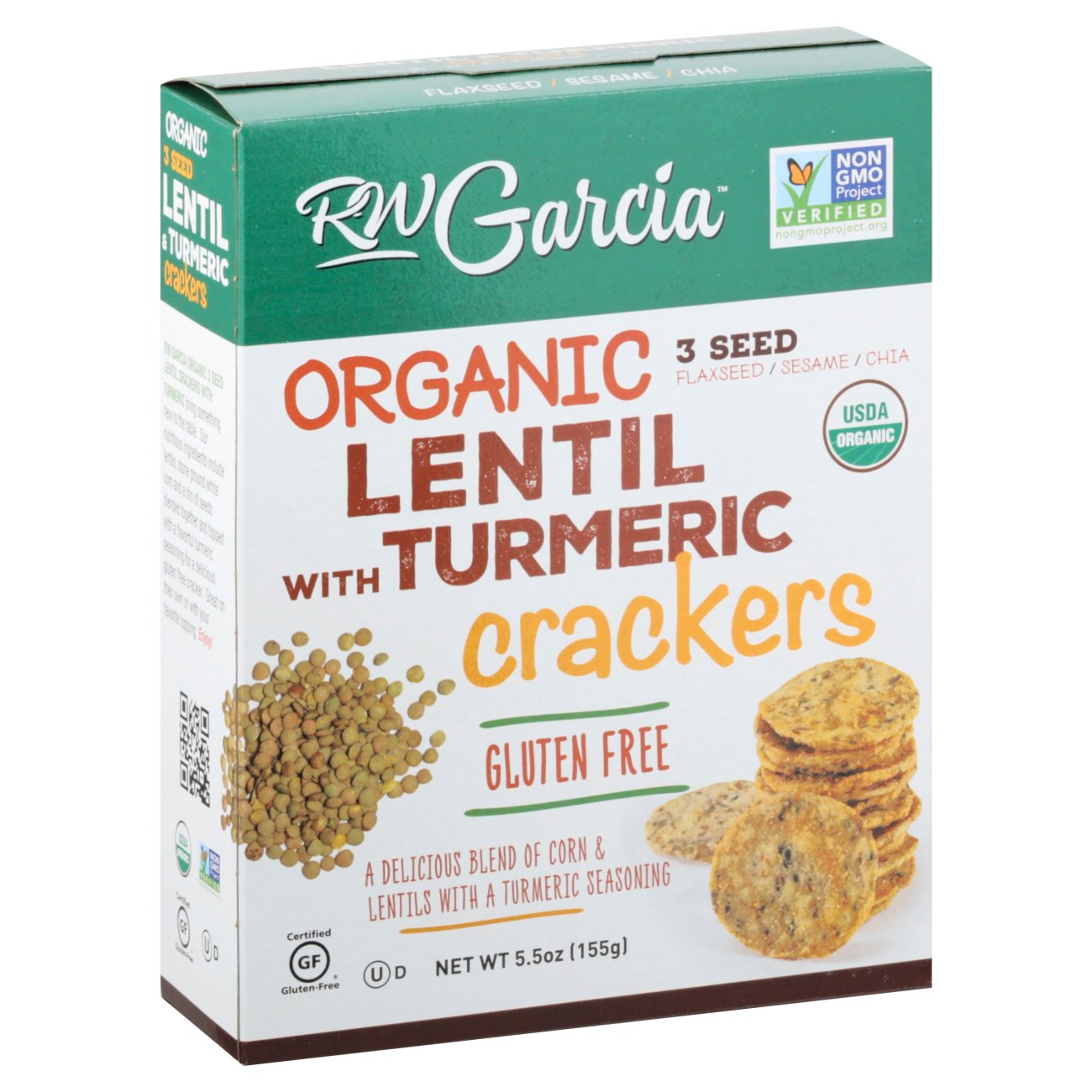 Rw Garcia Organic Lentil Tameric Crackers Shop Crackers & Breadsticks