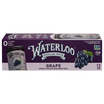 Waterloo Grape Sparkling Water 12 pk Cans