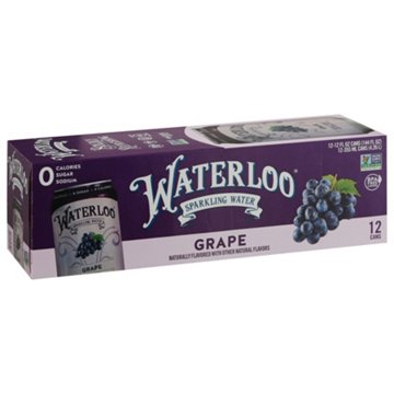 Waterloo Grape Sparkling Water 12 pk Cans