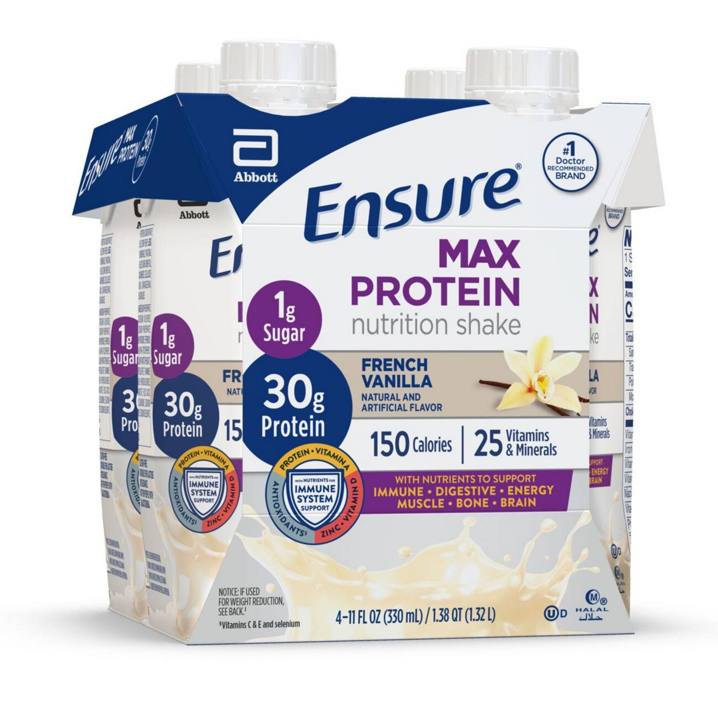 Ensure Max Protein Nutrition Shake - French Vanilla, 4 pk; image 3 of 13