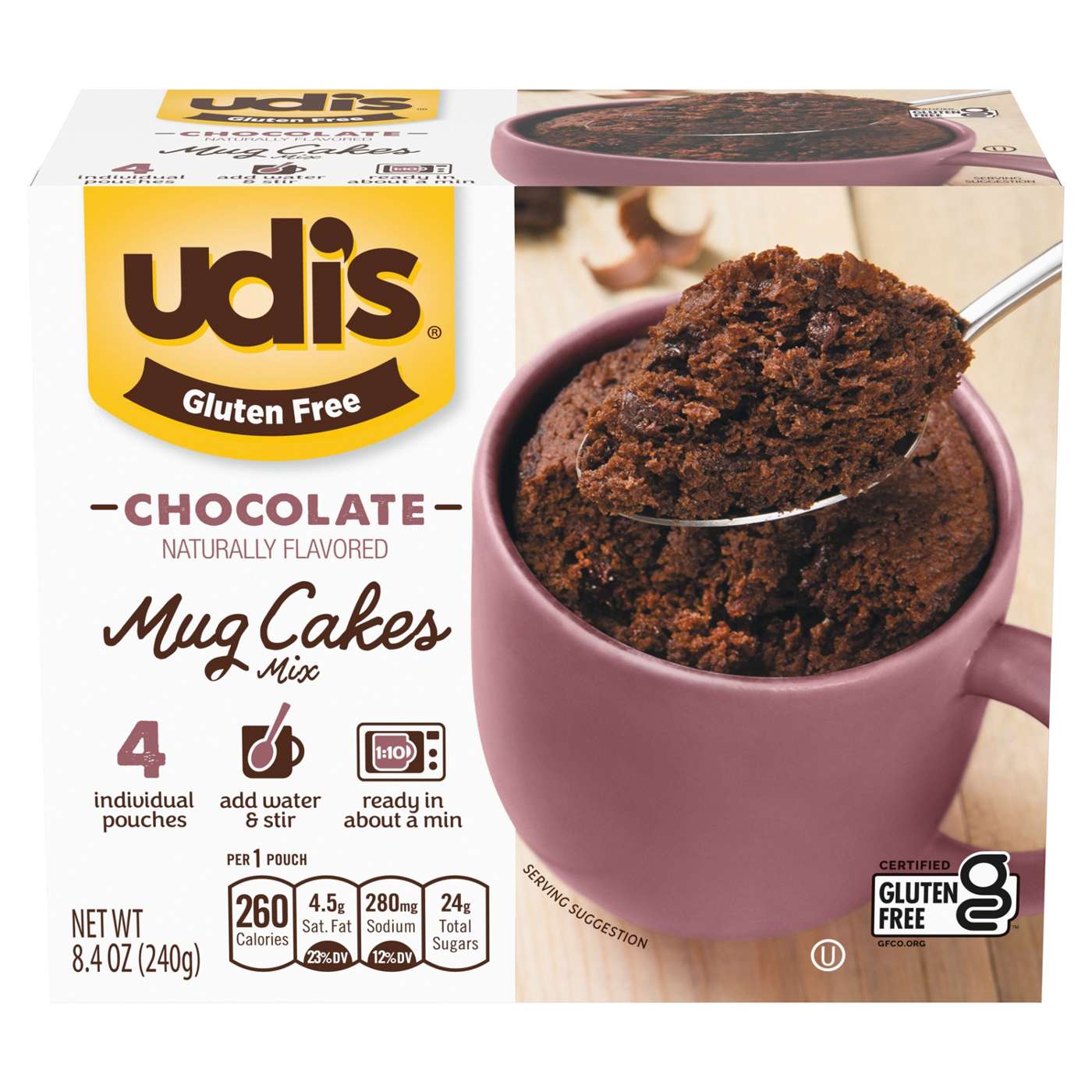 Udi's Gluten Free Chocolate Mug Cakes Mix; image 1 of 7