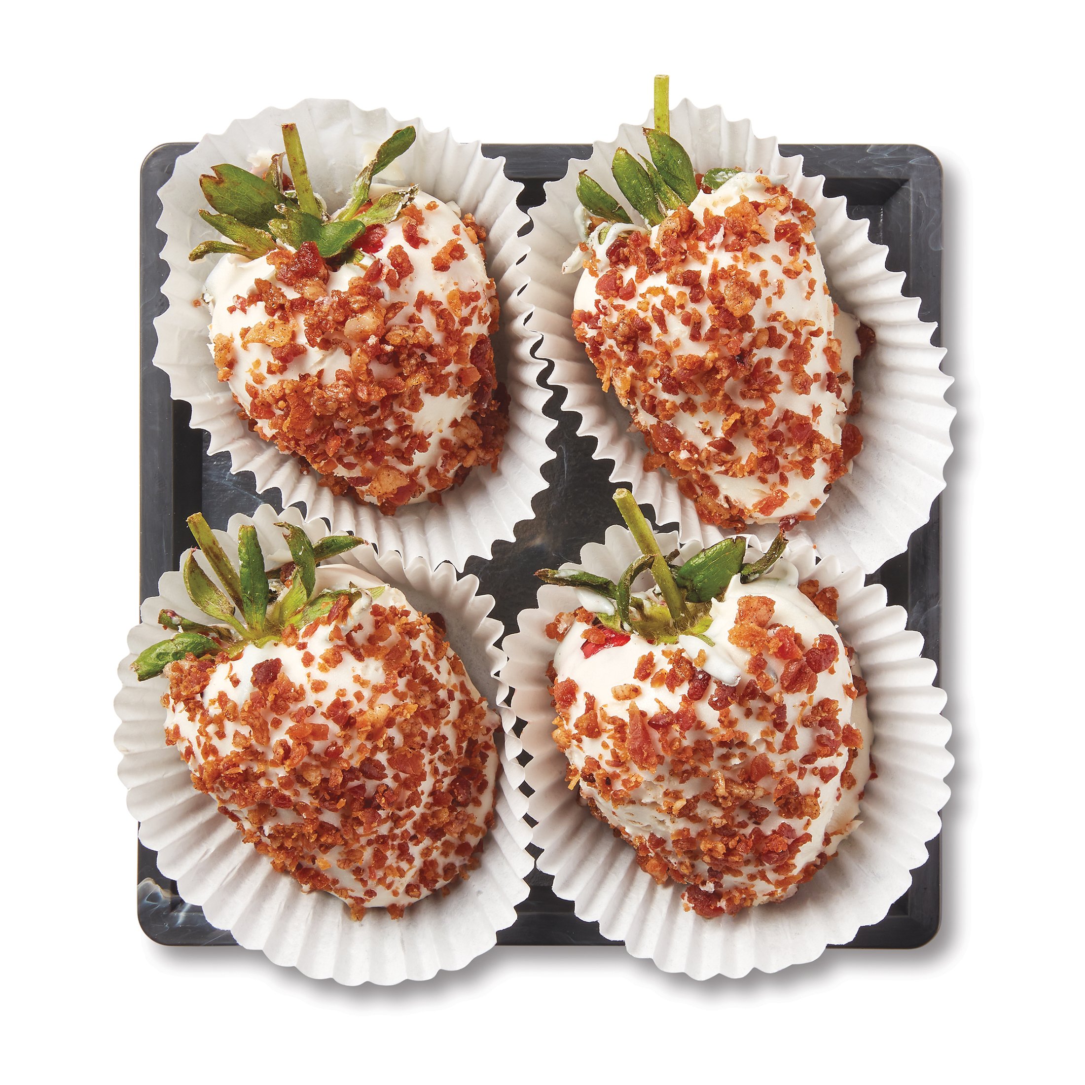 HEB Bakery Gourmet White ChocolateDipped Strawberries Bacon Bits Shop Berries & Cherries