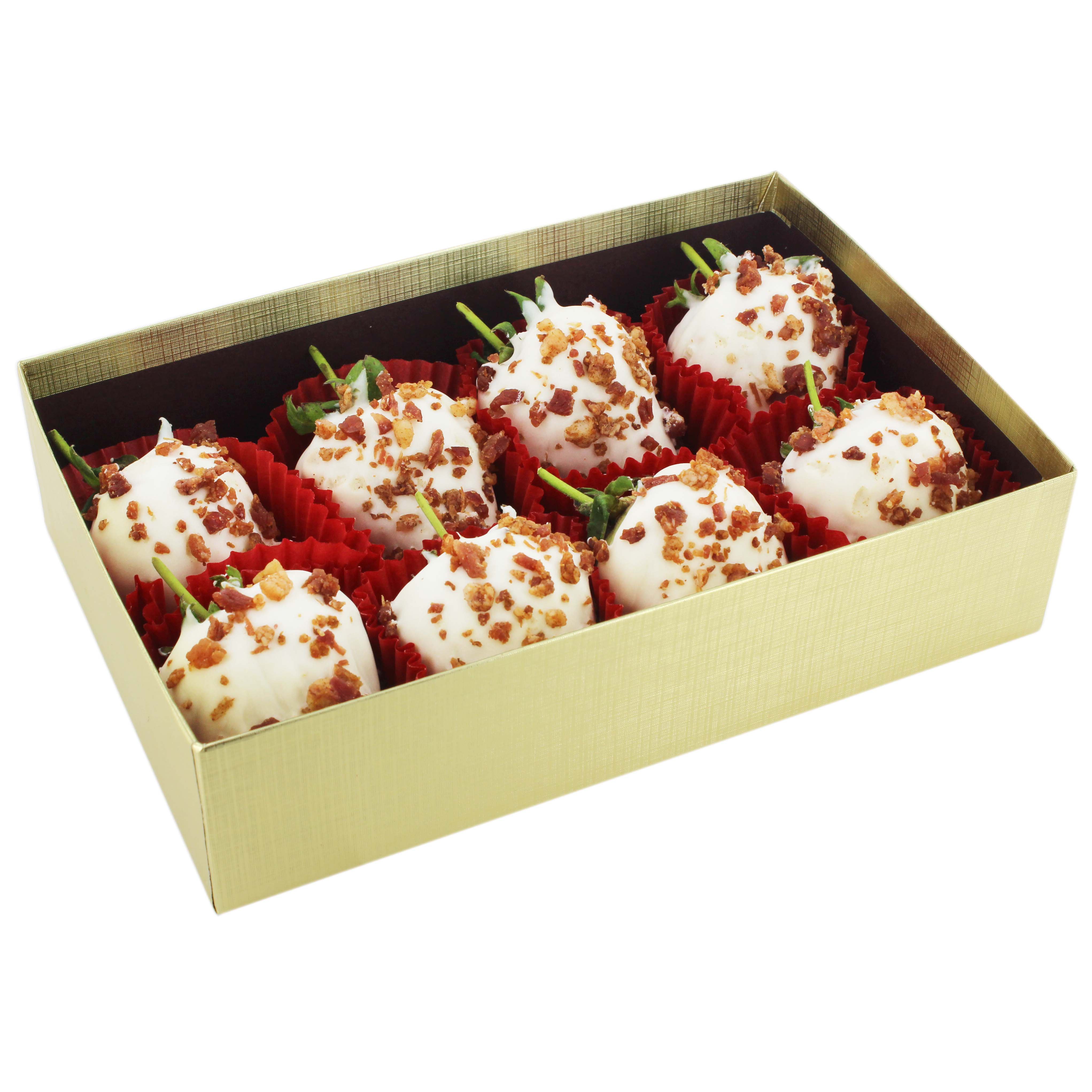 H-E-B Bakery Gourmet White Chocolate-Dipped Strawberries - Bacon Bits ...