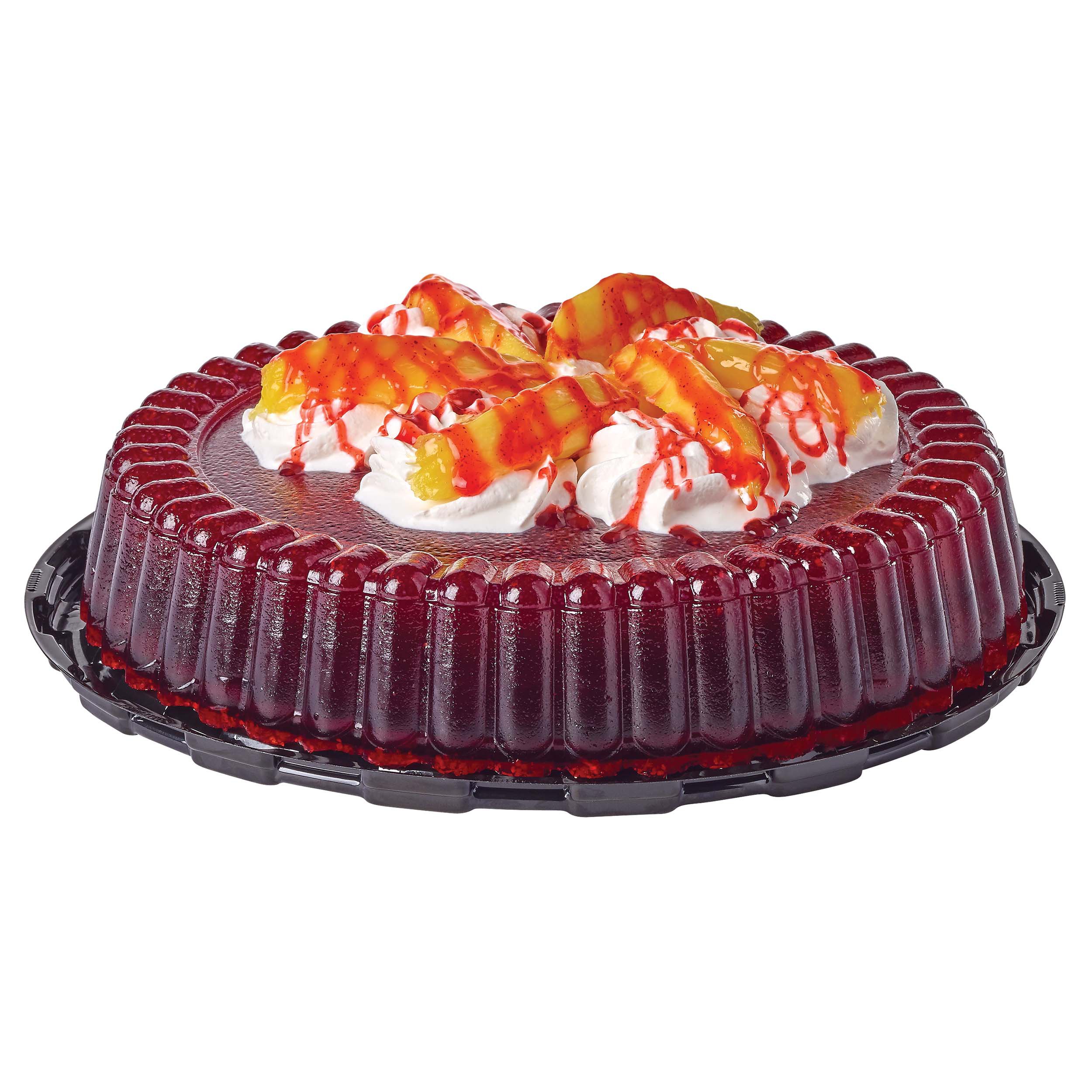 HEB Chamoy Gelatina Cake with Mango and Elite Icing Shop Flan