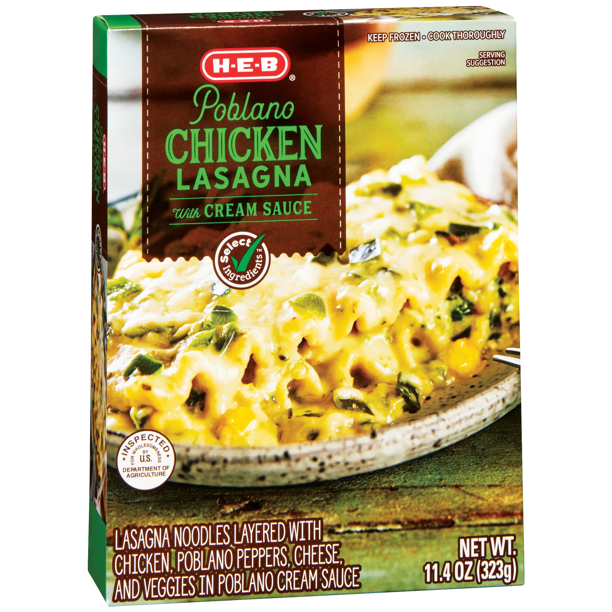 HEB Select Ingredients Poblano Chicken Lasagna Shop Entrees & Sides