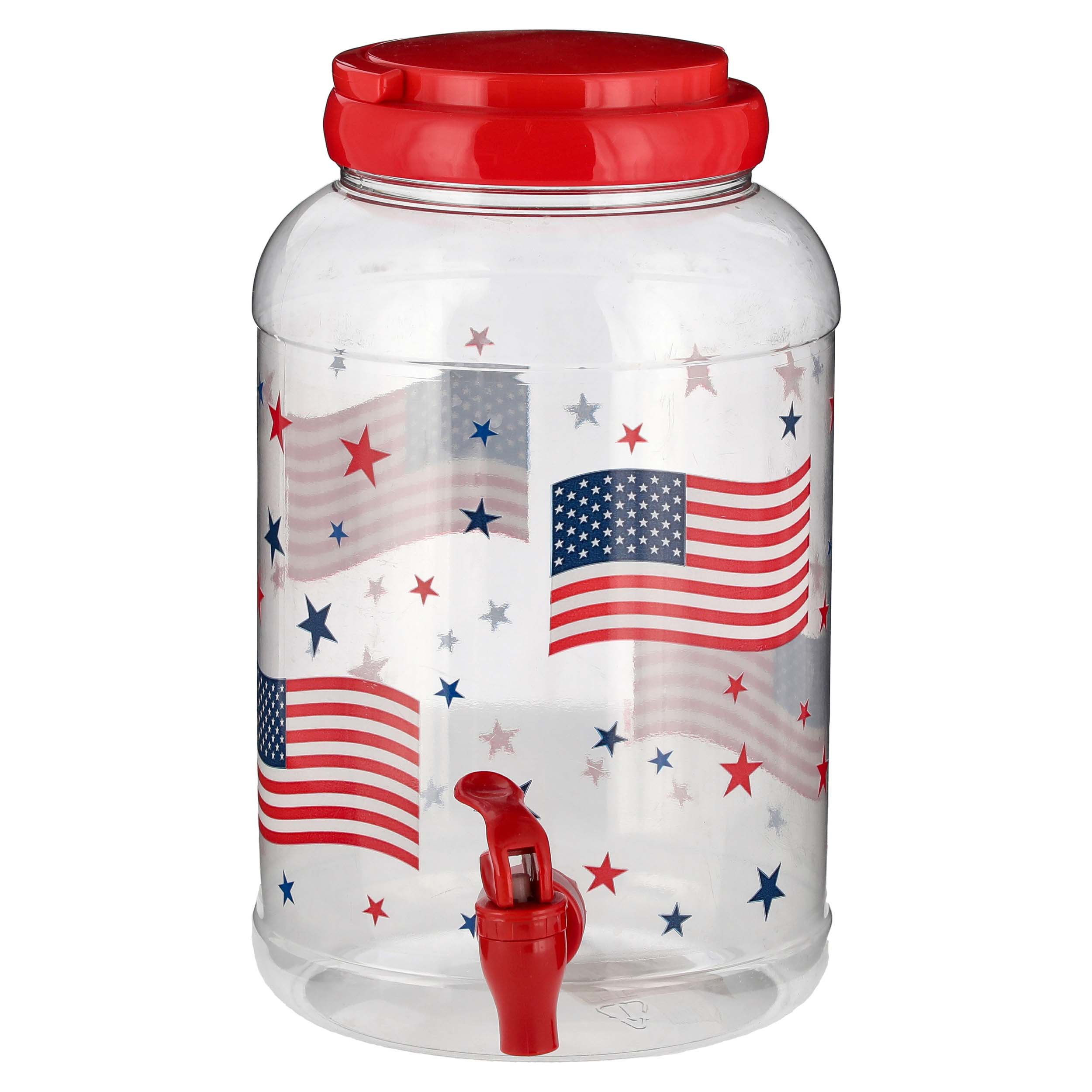 American Maid Patriotic Plastic Sun Tea Jar Shop Pitchers & Dispensers at HEB