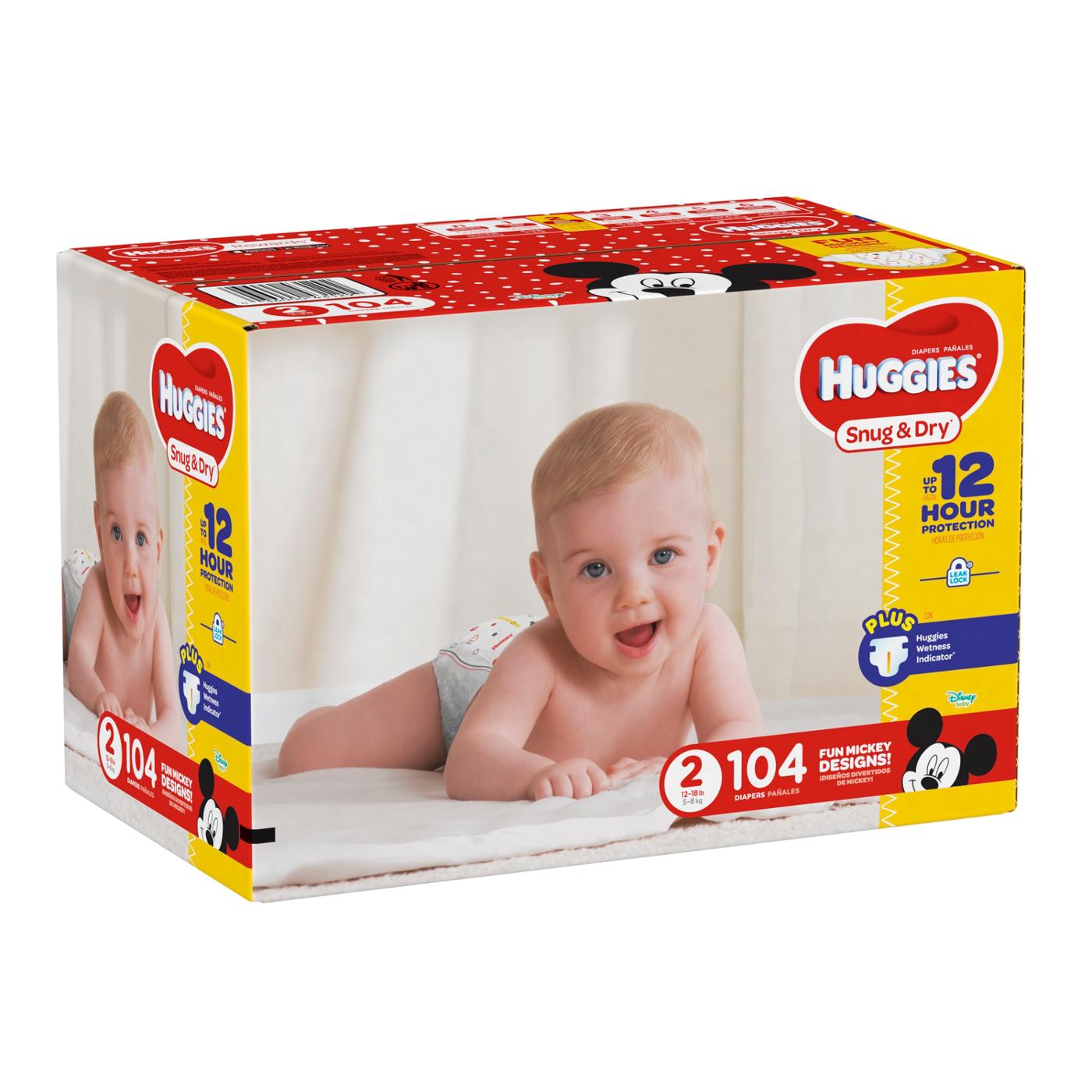 Huggies Snug & Dry Diapers 96 ct; image 2 of 2