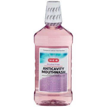 H-E-B Alcohol Free Anticavity Mouthwash, 33.8 oz