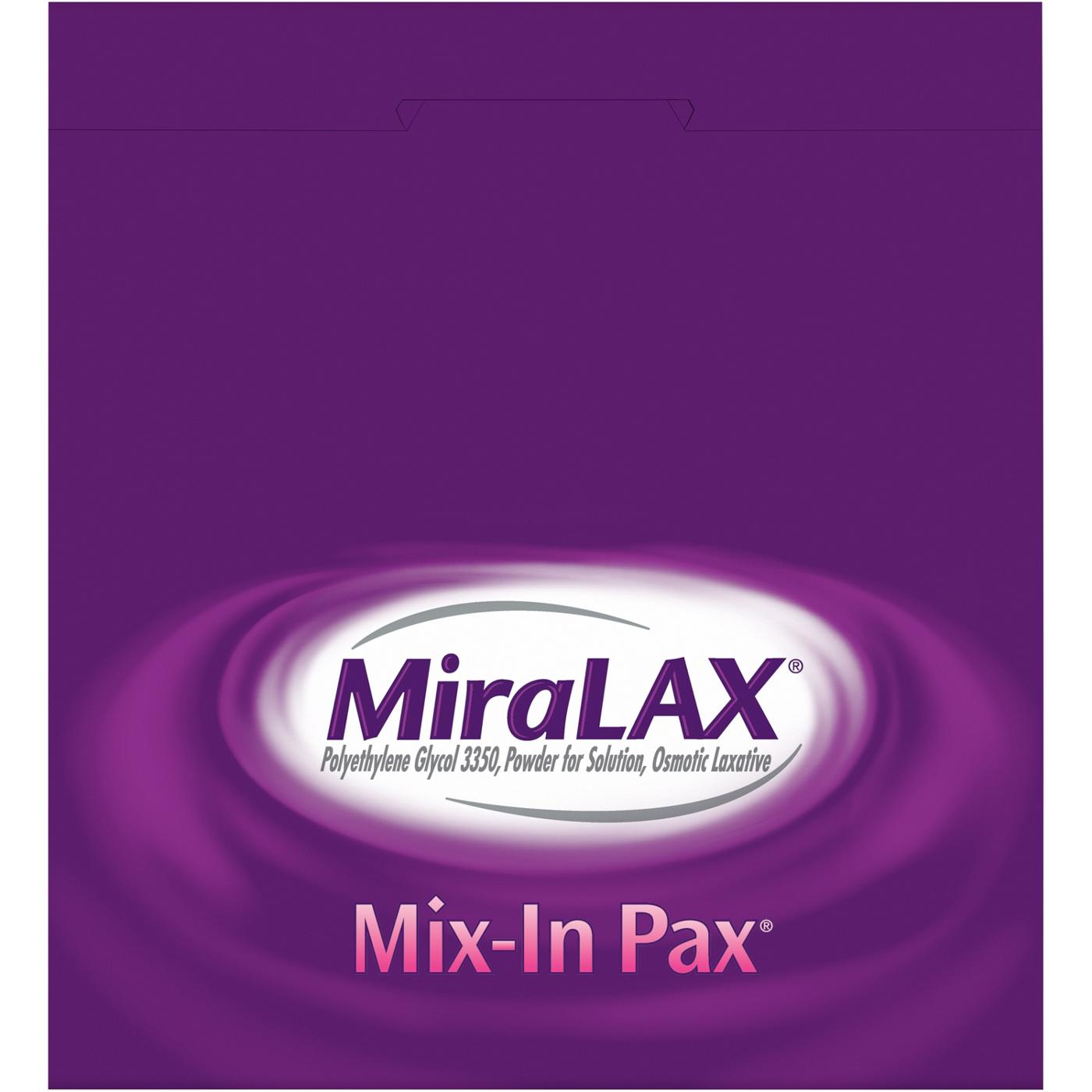 MiraLAX Mix-in Pax Unflavored Powder Packets; image 3 of 5