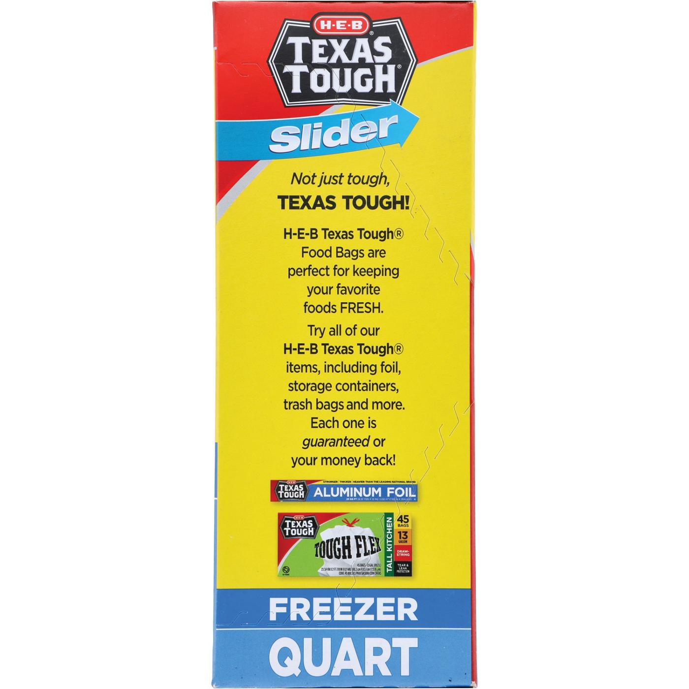 H-E-B Texas Tough Slider Quart Freezer Bags - Value Pack; image 3 of 3