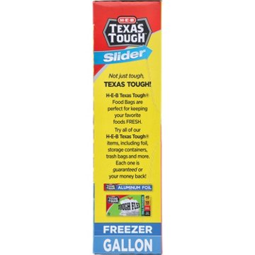 H-E-B Texas Tough Slider Gallon Freezer Bags, 50 ct