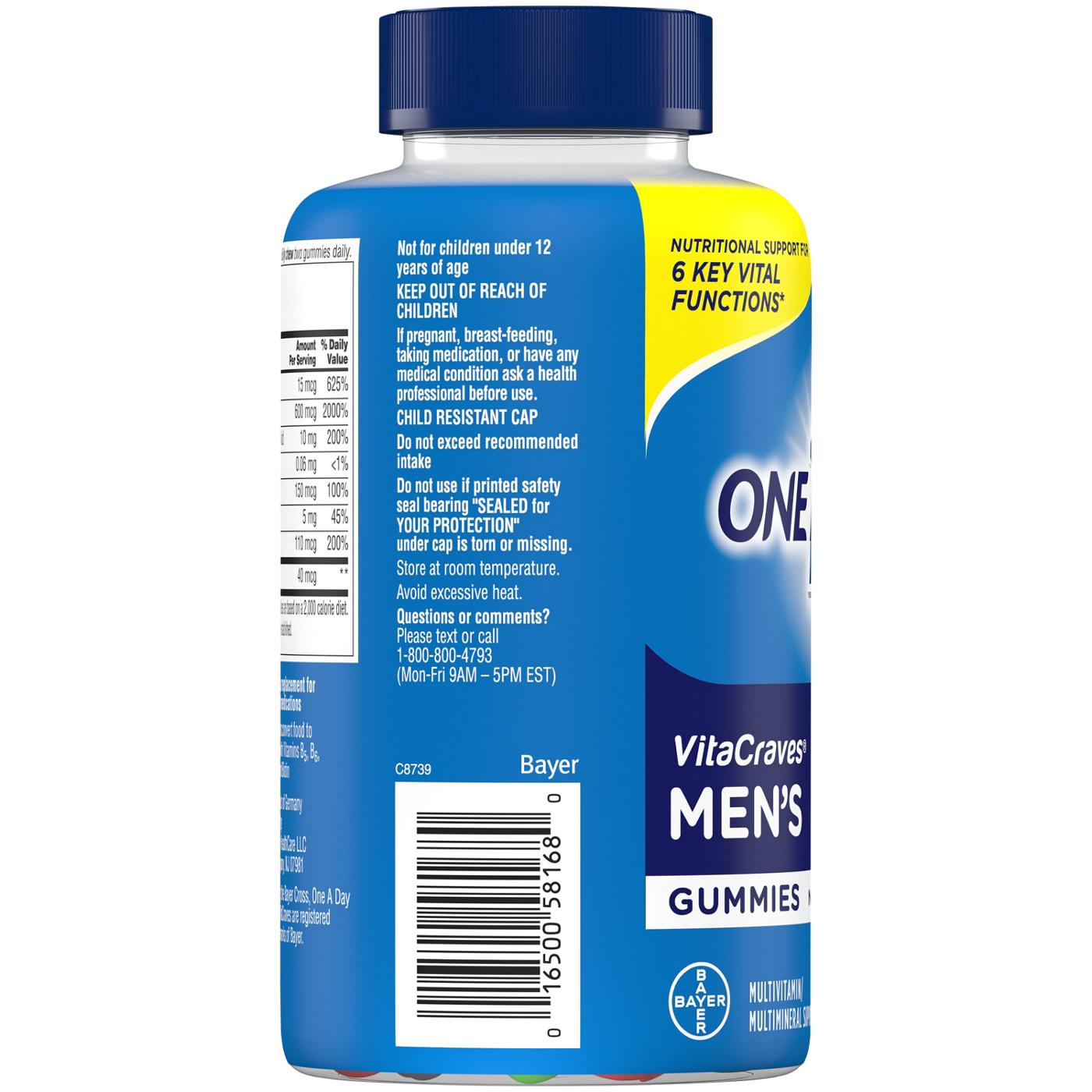 One A Day Vitacraves Mens Multi Gummies; image 6 of 6