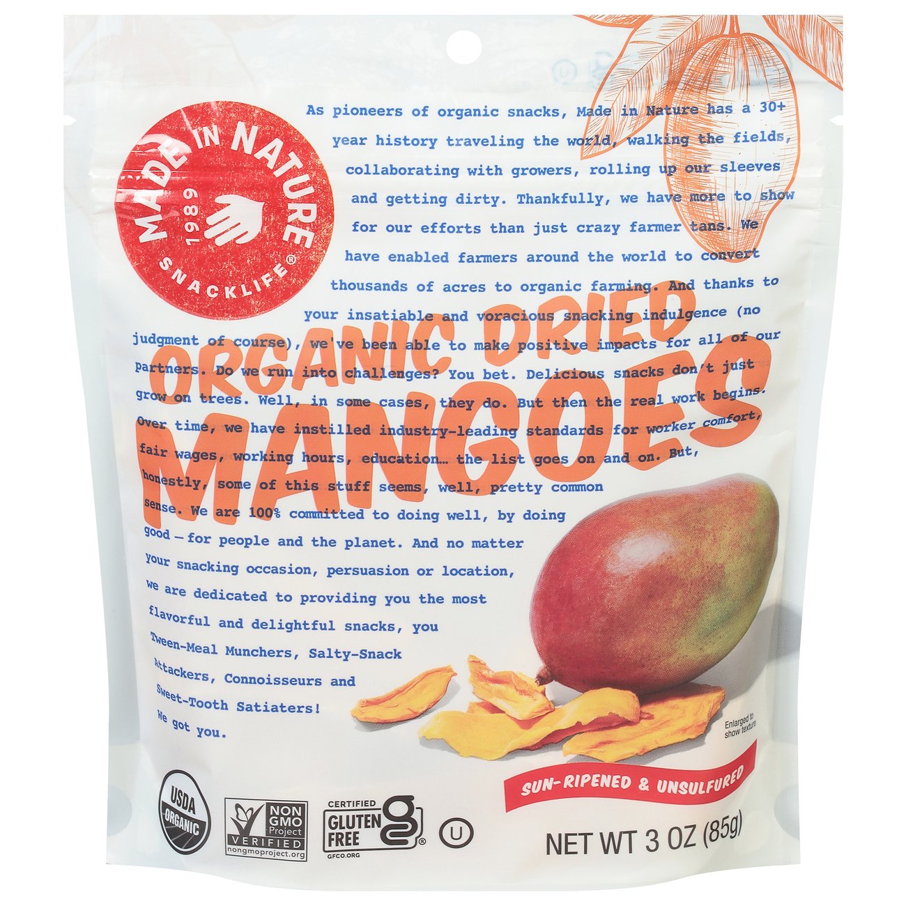 Made in Nature Organic Mangoes Sweet & Tangy Supersnacks Shop