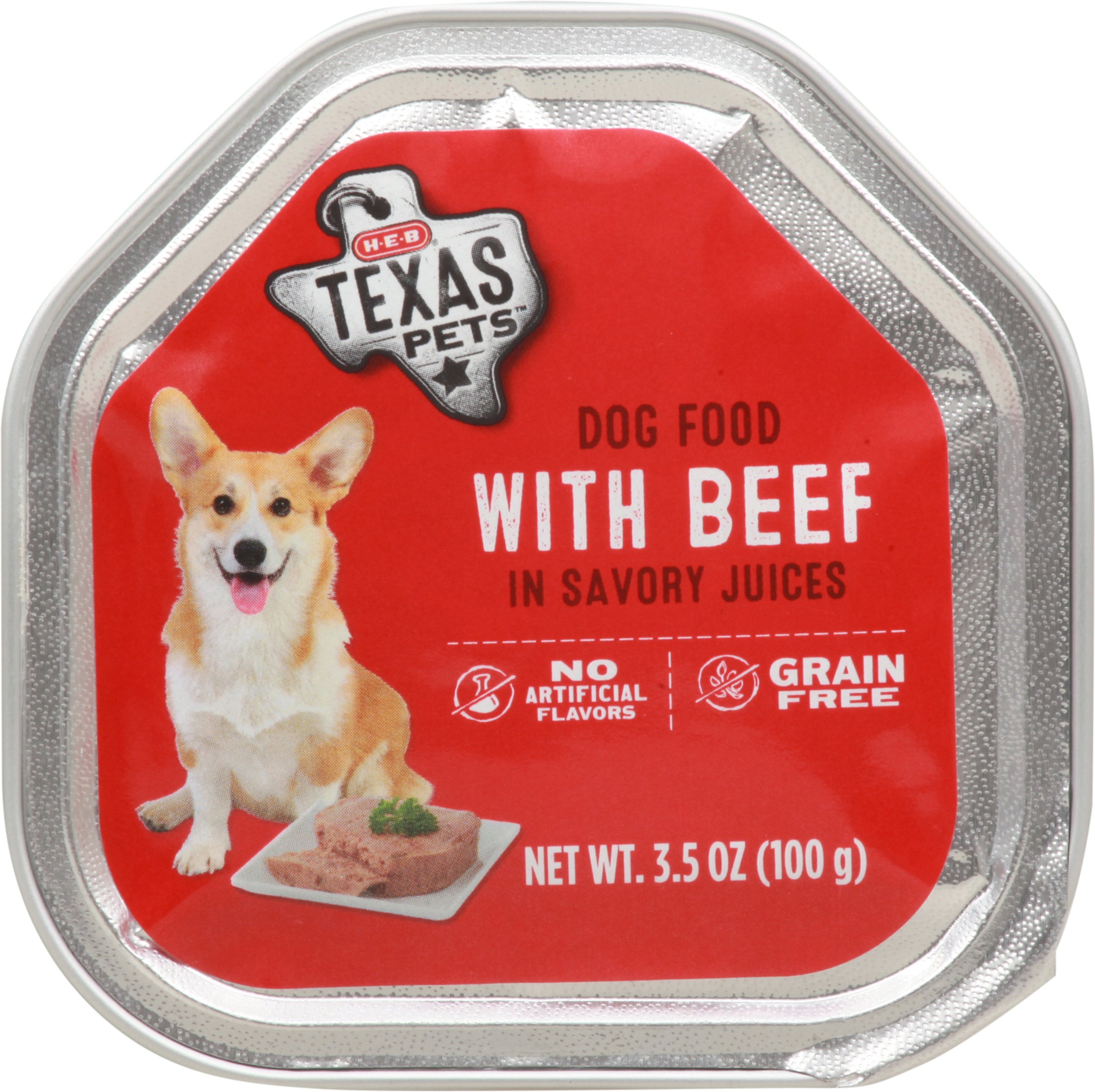 H E B Texas Pets Beef in Savory Juices Wet Dog Food