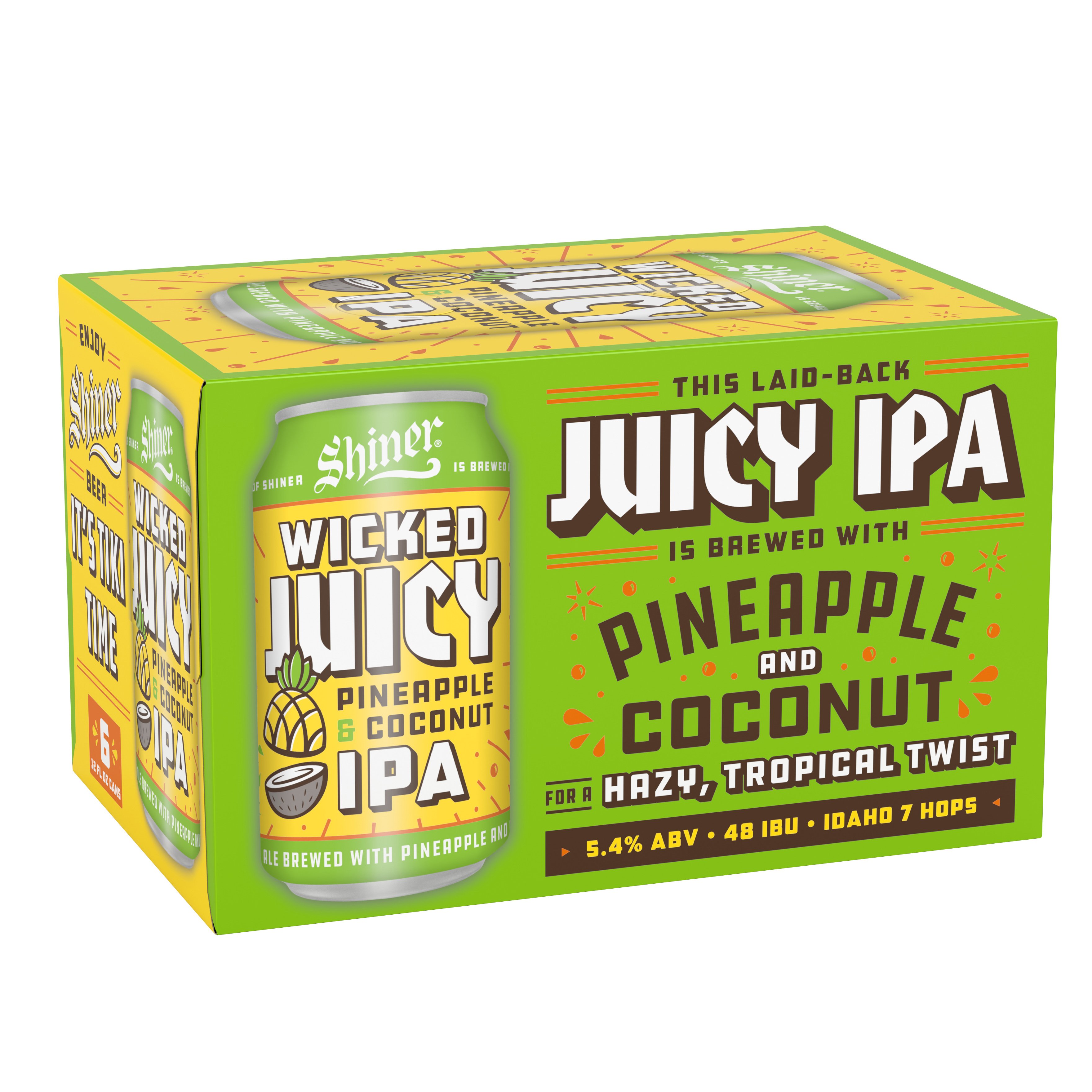 Shiner Wicked Juicy IPA Pineapple and Coconut Beer 12 oz Cans Shop