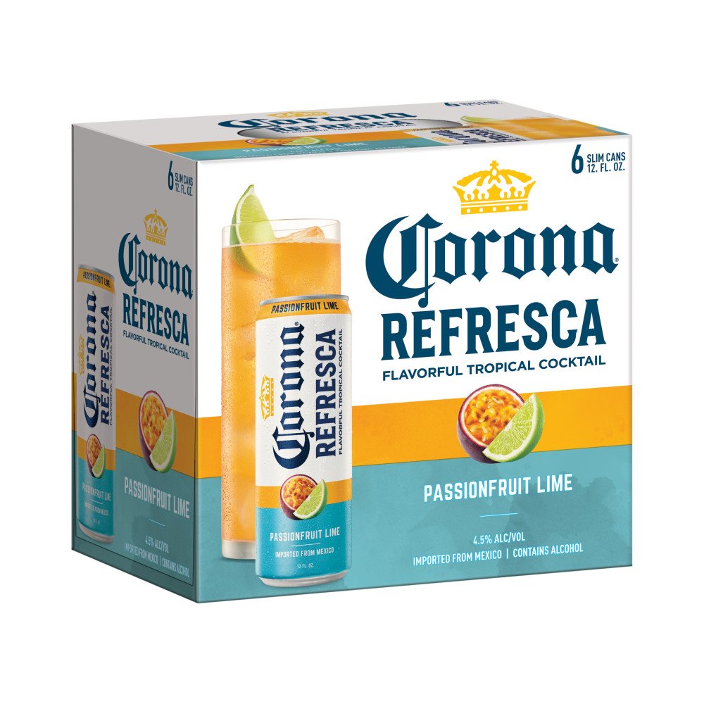 Corona Refresca Passionfruit Lime Spiked Tropical Cocktail 6 pk Cans