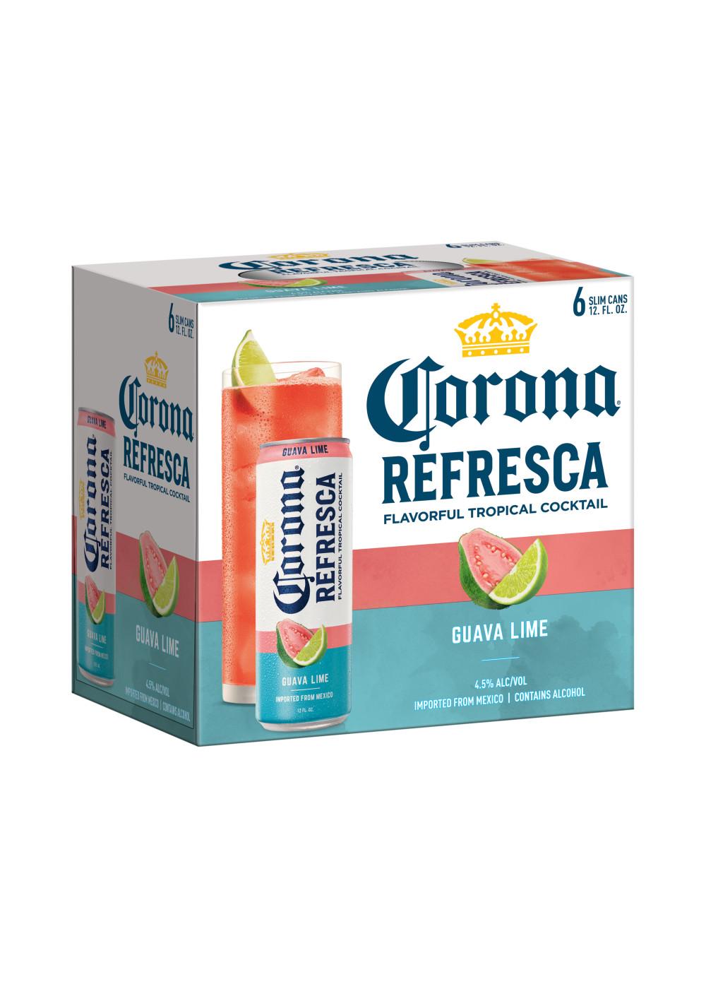 Corona Refresca Guava Lime Spiked Tropical Cocktail 6 pk Cans; image 1 of 3