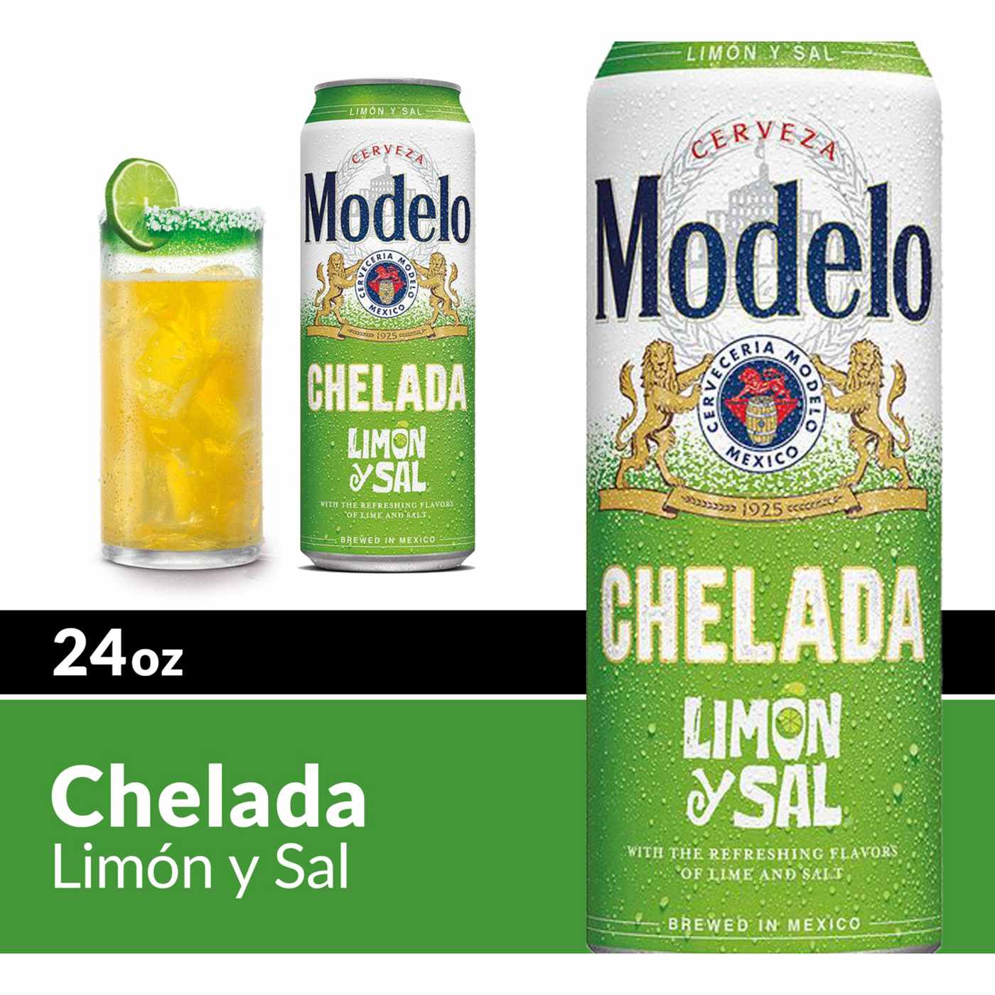 Modelo Chelada Limon y Sal Mexican Import Flavored Beer 24 oz Can; image 2 of 9
