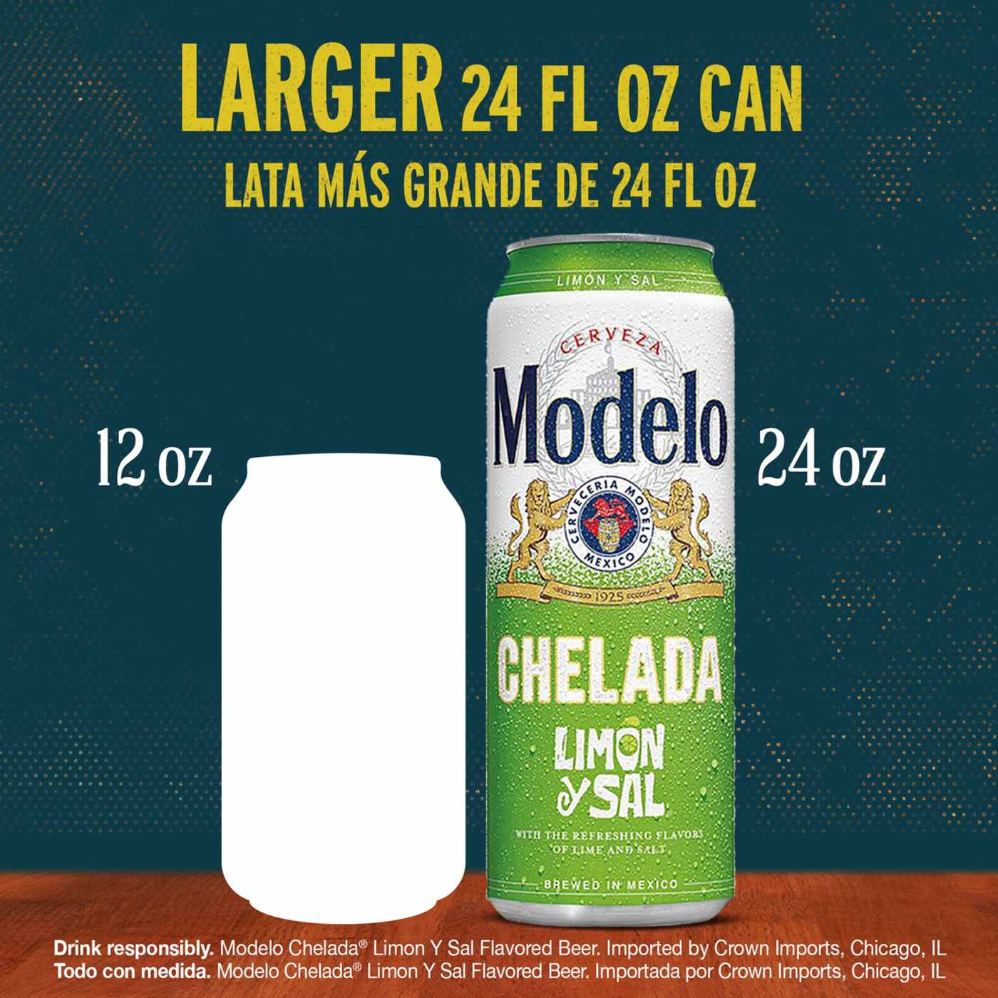 Modelo Chelada Limon y Sal Mexican Import Flavored Beer 24 oz Can; image 7 of 9