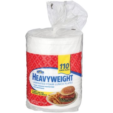 Hill Country Essentials Heavyweight Laminated 9 in Foam Plates, 110 ct