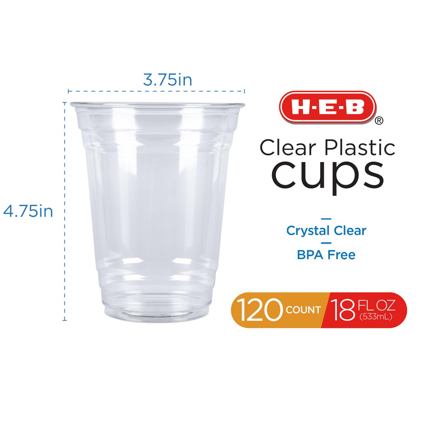 HEB 18 oz Clear Plastic Cups Shop Drinkware at HEB