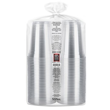 H-E-B 18 oz Clear Plastic Cups, 120 ct