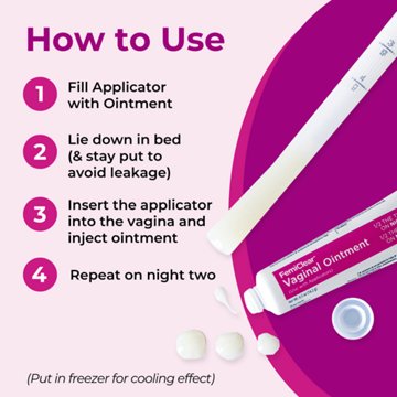 FemiClear Yeast Infection Treatment & Itch Relief Ointment - 2 Day Dose, Combo Pack