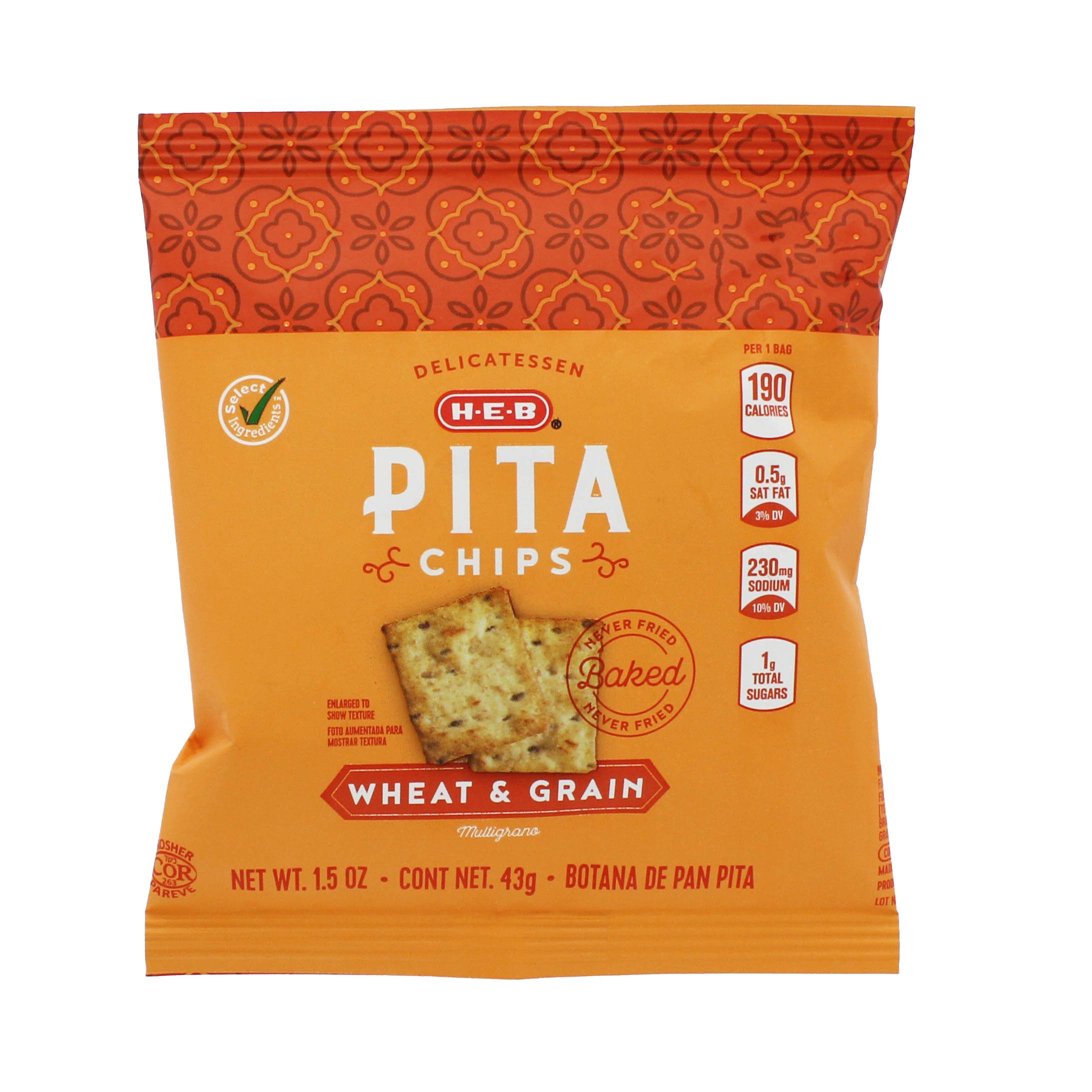 H-E-B Wheat & Grain Pita Chips - Shop Chips At H-E-B